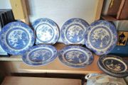 Vintage Blue Willow Plates