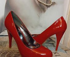 Red High Heels Size 8