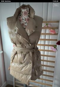 gilet Bnwt Azara beige tie belt gilet TU sizing