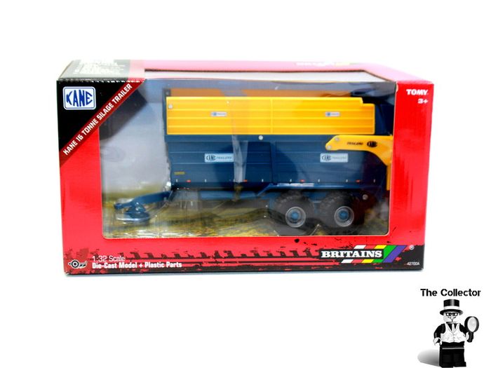BRITAINS Kane 16 Tonne Silage Trailer 1:32 Brand New Sealed Authentic 1:32 scale model replica.Constructed from die cast metal and plastic.Compatible with most 1:32 scale Britains models.Suitable for indoor and outdoor play.