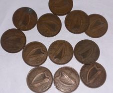 1928 Irish Pingin Penny First Year of Issue Vintage Irish Coin