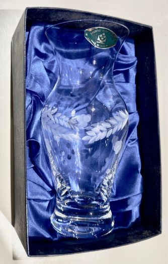 Bohemia Crystal vase in box
