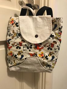 Small Mickey Mouse bag with button closure and two straps