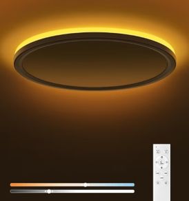 Light Dimmable 24W Ceiling Lamp with Remote Control 6W 1800K Night Light Warm 3000K-6500K Ceiling Lights for Bedroom Kids Room Living Room Bathroom Kitchen Round White