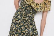 Zara floral occasion midi dress