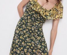 Zara floral occasion midi dress