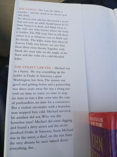 John Grisham, The Client/Street Lawyer