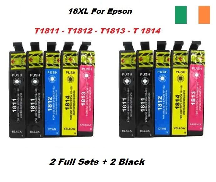 Ink Cartridges 18XL for Epson Expression Home XP-205 XP-215 XP-225 XP-305 XP-312 - XP-322XP-325