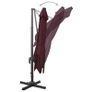 Cantilever Umbrella with Pole and LED Lights Bordeaux Red 300 cm Image 8