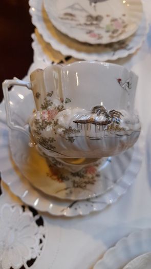 Hand painted Japanese tea set