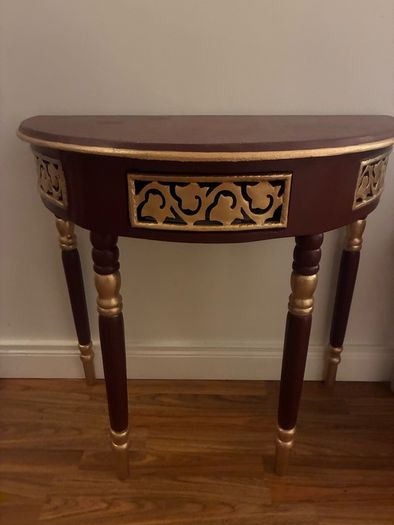 Small half moon table