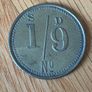 Antique Barber Token Ogee 1/9d Image 2