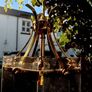 Vintage Brass Hall Lantern Light Image 7