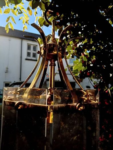 Vintage Brass Hall Lantern Light