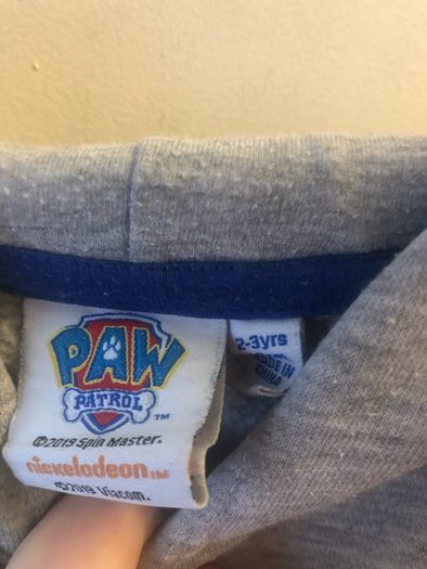 Paw patrol hoody (age 2-3)