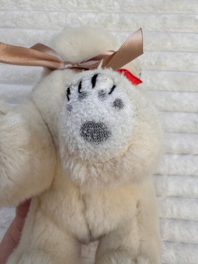 Pia Pia Club by Heinrich Bauer Germany white Bear Plush approx. 19 cm. Used Please see photos