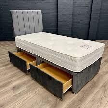 Single bed and mattress