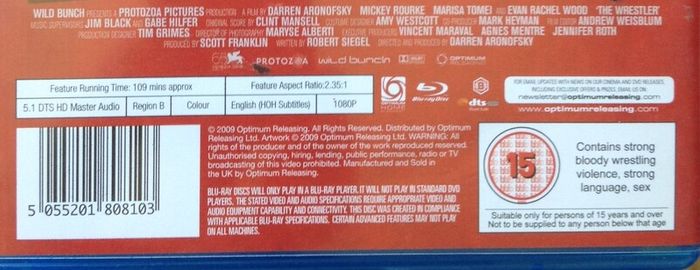 The Wrestler (Darren Aronofsky Film) [2008] Mickey Rourke, Marisa Tomei & Evan Rachel Wood [Blu-ray Movie]
