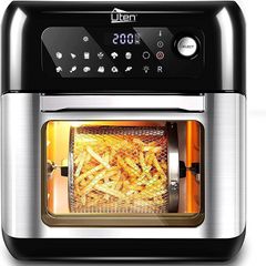 Air Fryer Oven, Uten 10L Digital Air Fryers Oven, Smart Tabletop Oven with 12 Preset Menus, LED Touch Screen Temperature and Control for Baking with Recipe (FREE POSTAGE)