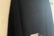 Black Fringe Poncho