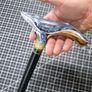 Unique Handmade Walking Stick, Blue Whale Handle, Never Used Image 4