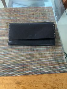 Oriano black leather purse
