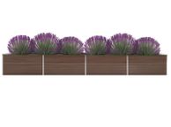 main image for ad Garden Raised Bed Galvanised Steel 600x80x45 cm Brown
