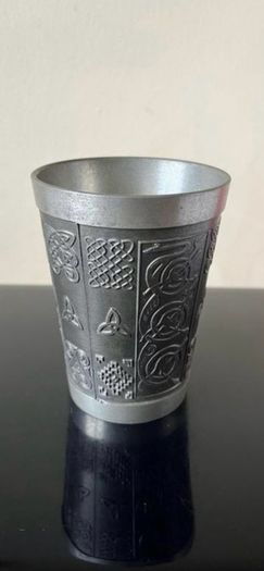 Vintage Mullingar pewter cup 10.5cm