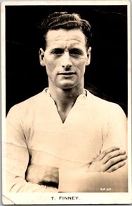 Sir Tom Finney Preston North End England Real Photo Postcard Valentines RPPC DB