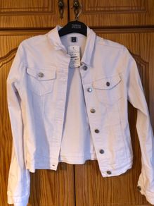 White denim jacket size M new