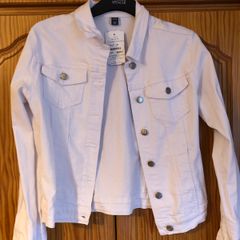 White denim jacket size M new