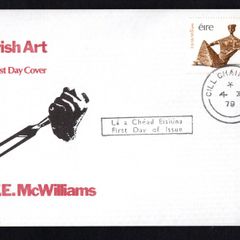 1979 Ireland Irish Art (Seakted Figure by FE McWilliam Commemorative Stamp First Day Cover (FDC) with Kilkenny (Cill Chainnigh) cancel
