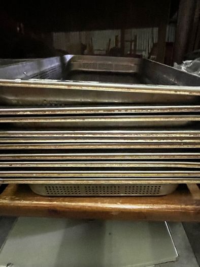 gastronorm pan. Perforated stainless steel catering pans