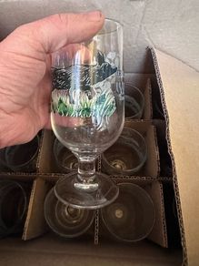8 new / unused orchard thieves stem pint glasses