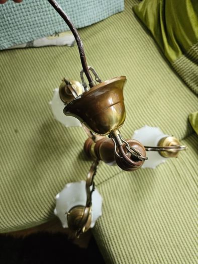 Three-Arm Chandelier, Made in Italy, Mid-20th Century