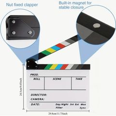 Clapper Board for Film or Video with Dry Eraser and Whiteboard Marker