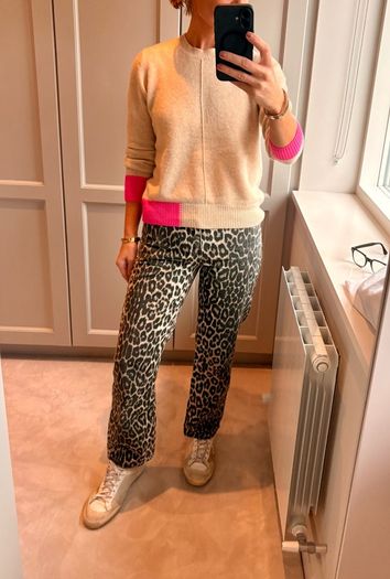 Leopard jeans