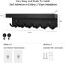 6 Hooks Modern Key Holder, Multifunctional Self Adhesive or Drilling 2 Ways Installation Wall Key Rack, Key Hooks Wall Mounted for Entrance Area, Kitchen, Office, Bathroom, Living Room(Black) Image 2
