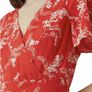 Karen Millen Red & White Floral Palm Print Ruffle Mini Dress Image 8