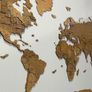 3D Premium Wooden World Map with Country Borders Country Names Capital Names US and Canada Borders and Names World Biggest City Names World Image 4
