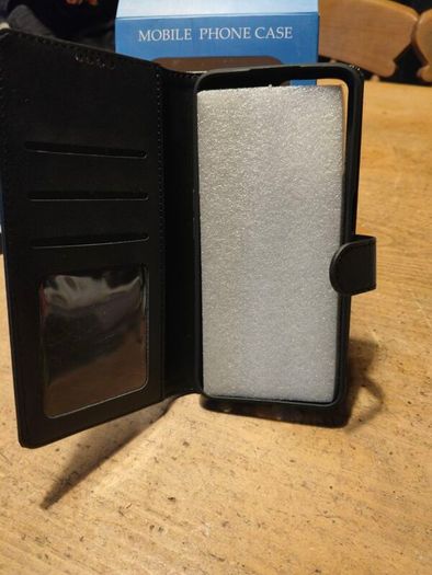 Mobile leather Black phone cover, New in Box. For a One plu.rNord CE 2 lite.