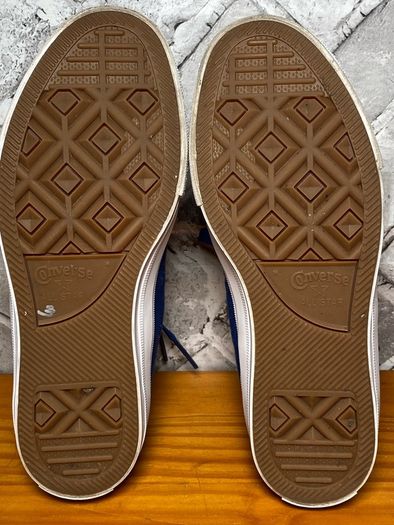 Boys Converse All Star Chuck Taylor II Lunarlon Blue Hi Top Trainers UK3.5 EU36