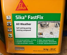 Sika Fast Fix Self setting paving jointing compound. Colour Deep Grey