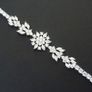 Art Deco Vintage Style Wedding Bridal Crystal Silver Bracelet Image 4