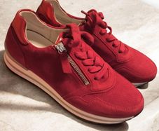 Brand New Gabor Comfort Red Suede Sneakers Size UK 4.5