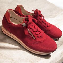 Brand New Gabor Comfort Red Suede Sneakers Size UK 4.5