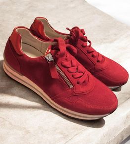 Brand New Gabor Comfort Red Suede Sneakers Size UK 4.5