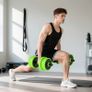 20kg Four-In-One Adjustable Weight Dumbbells Set, Barbell, Kettlebell, Push Up Stand - Green Image 8