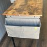 Small Office Desk - Rustic Brown & Black - 100 x 50 x 75 cm Image 2