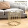Elliptical Cut-Out Nesting Tables - Gold-Tone Image 6